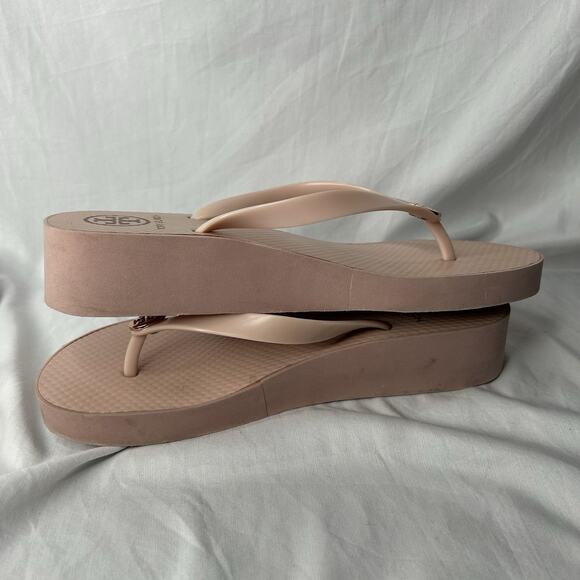 Tory Burch Sea Shell Pink Platform Flip Flop Womens Size 9 - Picture 7 of 7